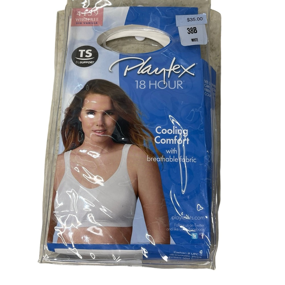 Playtex 18 hour bra #4159 38B‎ wire free white